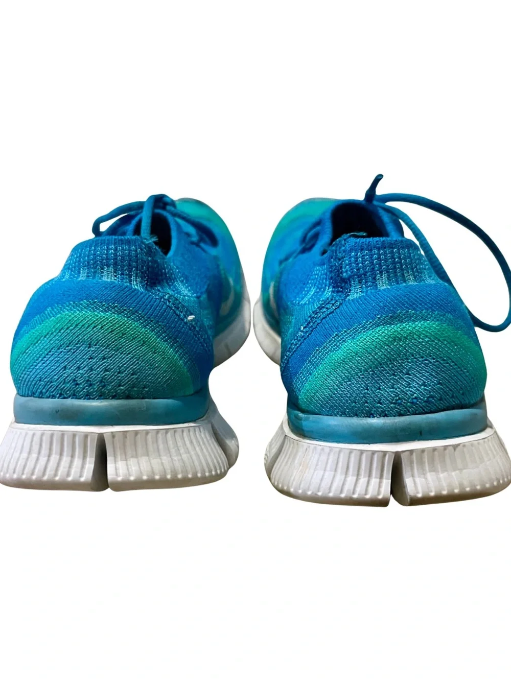 Nike Free Flyknit 5.0 Blue Turquoise Running Shoes Women’s Size 9.5